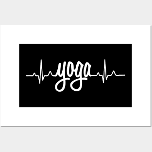 yoga heart rate, heart rate, meditation namaste Posters and Art